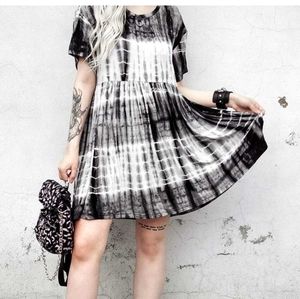 Disturbia cyclone skater dress tye dye